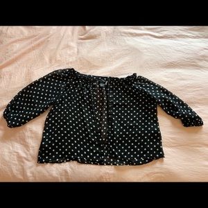 FREE ⚠️ H&M polka dot mesh shirt